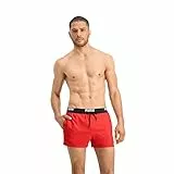 PUMA Herren Logo Short Length Swim Badebekleidung, Rot, L EU
