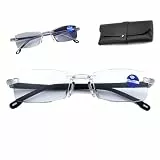 Adaptive Flüssigkristall Fokus Brille, Intelligente Dual-Fokus-Brille, selbstanpassende, farbwechselnde Anti-Blaulicht-Presbyopie-Brilles, Sport-Multifokal-Lesebrille für Damen und Herren (1pc)
