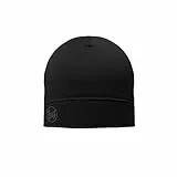 BUFF®| Mütze Merino Lightweight Männlich Weiblich Erwachsene Multifunktionaler Schal aus 100% Merinowolle, Wandern, Outdoor, Nachhaltig, Leicht, Schlanke Passform, Einheitsgröße, Noir