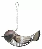Dehner Natura Premium Futterstelle Rio, dekorative Futterstation für Wildvögel, Futterspender robust/langlebig, inkl. Aufhängevorrichtung, ca. 26.8 x 12 x 8.5 cm, Metall, braun