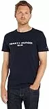 Tommy Hilfiger Herren T-Shirt Kurzarm Core Tommy Logo Rundhalsausschnitt, Blau (Sky Captain), XL