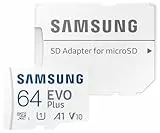 Samsung EVO Plus microSD-Speicherkarte (2024) (inkl. SD Adapter) - 64 GB