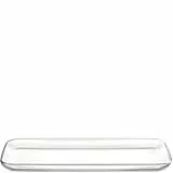 LEONARDO HOME Servierplatte Ciao • spülmaschinengeeignete Glasplatte für Kuchen, Gebäcke oder Canapés • schlichte Form aus Klarglas • 2,5 x 33 x 16 cm (HxBxT) • 025831