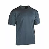Mil-Tec Tactical Quick Dry T‑Shirt Herren • Taktisches Kurzarm-Shirt • Atmungsaktives & schnelltrocknendes Basic T-Shirt • Ideal als Sportshirt, Wandershirt, Arbeitsshirt • Dunkelblau, L