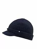 Brandit Shield Cap, Strickmütze mit Schirm, Navy