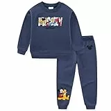 Disney Mickey Mouse and Friends Jungen Sweatshirt und Hose Set für große Kinder, Blau, 5