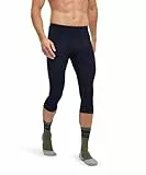 FALKE Herren Baselayer-Hose Warm 3/4 M Ti Funktionsmaterial schnelltrocknend 1 Stück, Schwarz Black 3000, M