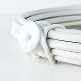 CABLE CANDY – Cable Ties, Small Medium Large - 3 Stück wiederverschließbare Silikon-Kabelbinder Kabelmanagement für unterwegs, Tasche und Auto. Halten Kabel mit bis zu 85 mm Durchmesser zusammen. Weiß
