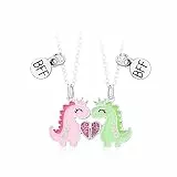 LICHUANUK Dinosaurier-Freundschaftsketten, 2 Halsketten für beste Freunde, passende BFF-Halsketten, Freundschaftsgeschenke für Frauen, Geburtstagsgeschenke für Mädchen, Kinder, Frauen