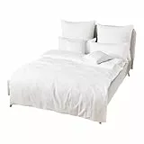Traumschlaf Hotelbettwäsche • Kochfest & Chlorfest • Mako-Satin aus 100% Baumwolle • Weiß mit Streifen • Pflegeleicht & Atmungsaktiv • Kissenbezug einzeln 40x80 cm