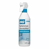 HG Schimmelentferner Spray 500 ml – Starker Reiniger gegen Schwarzschimmel & Flecken auf Wänden, Fliesen, Fugen, Silikon & Decken