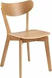 AC Design Furniture Roxanne Esszimmerstühle 2er Set, H: 79,5 x B: 45 x T: 55 cm, Eichen Look, Holz, Eiche