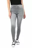 M17 Damen Women Ladies Trousers Pants with Pockets Denim Jeans Jeggings Skinny Fit Classic Casual Hose mit Taschen, Grau (Mid Grey), 22