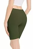 LYRIKER Damen Shorts Radlerhose Blickdicht Kurze Hose Sporthose Kurz Leggings Dunkelgrün