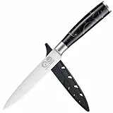 XYJ Kitchen Utility Knife,5 Inch Stainless Steel Kitchen Knife,Full Tang Ergonomic Handle Design,Meat Cleaver,Fruit Vegetable Cutting Knife With Cover