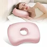 Babyezz Eine Seitlich Gelockte Schläfe, Die Auf Eine Entzündete Schläfe und Entzündete Ohren Passt, Eine Baumwolle und Polyester Entsprechend Verstellt (Light Pink Silk)