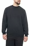 M17 Herren Mens Recycled Long Sleeve, Black Recycling Classic Sweatshirt Sweater Casual Pullover Langarm Top Jumper (S, Schwarz), S