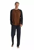 Men's Camel Raglan Sleeve T-Shirt Trousers Pajama Set, S