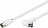 goobay SAT Antennenkabel 1.5m gewinkelt, Koaxialkabel mit 90 Grad F-Quick-Stecker, doppelt geschirmt, ideal für TV und Receiver - 97347
