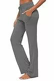 KESSER Yogahose Jogginghose Damen mit Taschen Freizeithose Straight Leg Modal Sporthose Kordelzug Damenmode Culotte Lounge Running Lang Frauen Hose