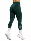 INSTINNCT Damen Sport Nahtlose Blickdicht Leggings Kompressions Yoga Fitnesshose Sporthose mit Hohe Taille für Gym Workout Jogging, Dunkelgrün L