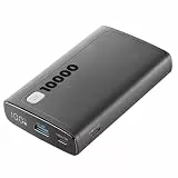 Cellularline - Elite 10000 - Tragbares Ladegerät - 10.000 mAh Kapazität - +72 Stunden extra Ladezeit - 1xUSB-Output: 18W Adaptive Technology - 2xUSB-C Input: 18W/ Output: 20W PD - Schwarz