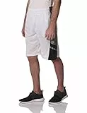 Southpole Herren Athletic Gym Basketball Mesh with Pockets, Inseam 12', Quick Dry, Breathable Shorts, Weiss/opulenter Garten, 5X-Large Groß