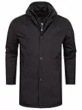 Indicode Herren INOklaho Kurzmantel mit Stehkragen und verdecktem Reißverschluss | Mantel Parka Männer Black, L