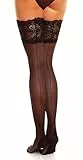 GLAMORY Damen Halterlose Naht-Strümpfe Couture 20 DEN, Schwarz (Schwarz), X-Large (Herstellergröße: XL-(48-50))