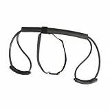Pegciuho Box Widerstandsband Und Ausdauertrainingsset mit Ergonomischen Armgriffen, Robustem Rückentrainingsband, Box Übungsband Aus Gummi, Schwarz
