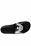 Emporio Armani Herren-Sandale, schwarz/weiß, 43 EU