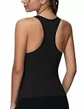 THE GYM PEOPLE Sport Tank Tops Damen Ärmellose Enge Racerback Fitness Oberteile Basic Rundhals Laufen Yoga Shirts