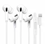 Lightning Kopfhörer mit Kabel 2 Pack,Apple MFi Zertifiziert Kopfhörer für iPhone 14/14 Plus/13/12/11/8/7 X Pro Max, In-Ear Ohrhörer HiFi Audio Stereo