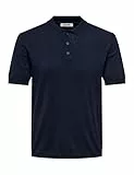 ONLY & SONS Herren Onswyler Life Reg 14 Ss Polo Knit Noos, Dark Navy, M