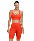 FALKE Damen Sport-BH Training Perform Better Maximum Support W Sb Funktionsmaterial für hohen Aktivitätslevel 1 Stück, Orange Coral 8017, M