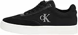Calvin Klein Damen Cupsole Sneaker Classic Low Mix aus Canvas, Schwarz (Black/Bright White), 39
