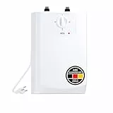AEG Boiler BOI 5 U, Untertischboiler 5 Liter Niederdruck mit Stecker 230V für Küchenspüle oder Waschbecken, energie- und platzsparend, 2 kW, Made in Germany, VDE geprüft