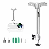 YiePhiot Mini Beamer Projektor Halterung Wall Ceiling Mount Kompatibel mit QKK,DR.J Upgrade,DBPOWER,Anker,VANKYO,AAXA Technologies, PVO,Artlii,LoongSon,APEMAN und meisten (175mm, Silber)