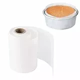 BYKITCHEN Backpapier Rolle, 7 cm x 50 m Backpapier zuschnitte, Klein Butterbrotpapier rolle, Antihaft Backpapier für Kuchenform, Springform (weiß)