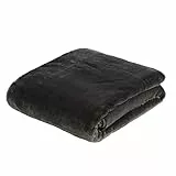 Gözze - Premium Cashmere-Feeling Wohn- und Kuscheldecke, 500 g/m², 180 x 220 cm - Anthrazit