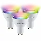 HOFTRONIC - 3er GU10 Smart Lampe RGBWW, Wlan (WiFi+Bluetooth) leuchtmittel RGB, 2700K-6400K (16,5 Millionen Farben) Dimmbar über App & Sprache - Kompatibel mit Alexa Echo, Siri, Google Home