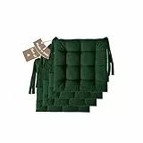 Il Tuo Artigiano Design 4 Stuhlkissen im Set, 40 x 40 cm 6 cm dick, Polsterung aus Schaumstoff und weichem Acryl, Sitzkissen Stuhl 4er Set, Stuhlkissen Outdoor 40x40 (4, Grün)