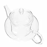 VICASKY Hochwertige Glasteekanne mit Siebeinsatz Hitzebeständig für Lose Tees und Kräutertee für Herd Geeignet Design für Zuhause und Büro
