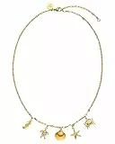 Purelei Underwater World Kette Damen (Gold) – Halskette Damen aus langlebigem Edelstahl – Wasserfeste Kette mit Anhänger – 40-45 cm Länge verstellbar – Halskette für deinen individuellen Look