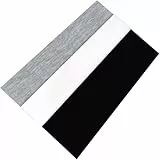 Sularpek Stirnband Damen Sommer Sport 3er Pack - Elastische Baumwolle Haarbänder mit Antirutsch, Weiches Headband für Yoga Fitness Laufen Radfahren Gym (Schwarz, Weiß, Grau) - Atmungsaktiv & Vielseiti