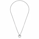JEWELS BY LEONARDO Halskette Clip & Mix Lolita • Venezianer-Kette aus silberfarbenem Edelstahl • kurze Basickette mit Ring für Charm-Anhänger • 43 cm Länge • Schmuck Geschenk Damen • 018411