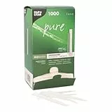 PAPSTAR Zahnstocher Holz „Pure“ rund 6,5 cm – einzeln hygienisch verpackt, 1000 Stück, Natur, Art.-Nr. 16701