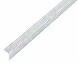 Alberts 489007 Winkelprofil | selbstklebend | Aluminium, edelstahldesign, hell | 1000 x 15 x 15 mm