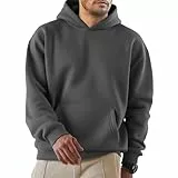PINSPARK Kapuzenpullover Herren Langarm Hoodie Sommer Leicht Hoodies Schnelltrocknend Atmungsaktiv Pullover Outdoor Laufen Train Sportshirts Dunkelgrau m