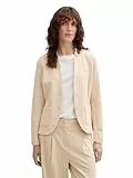 TOM TAILOR Damen 1038703 Basic Ottoman Blazer mit Taschen, 21650 - Summer Beige, XL